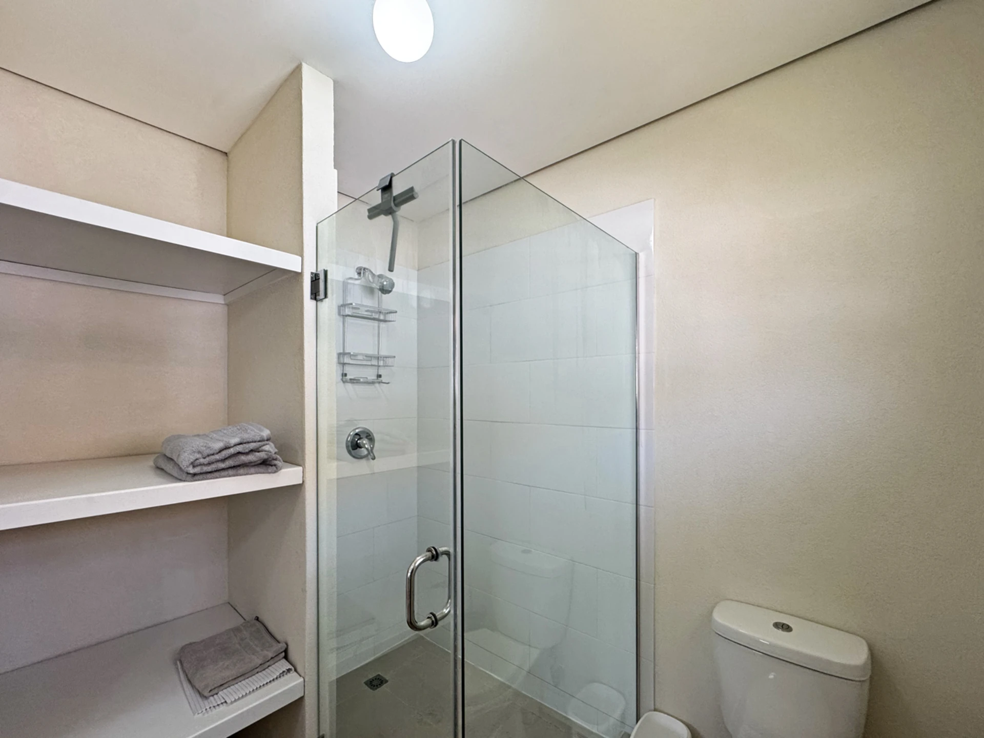 Shower in primary bathroom