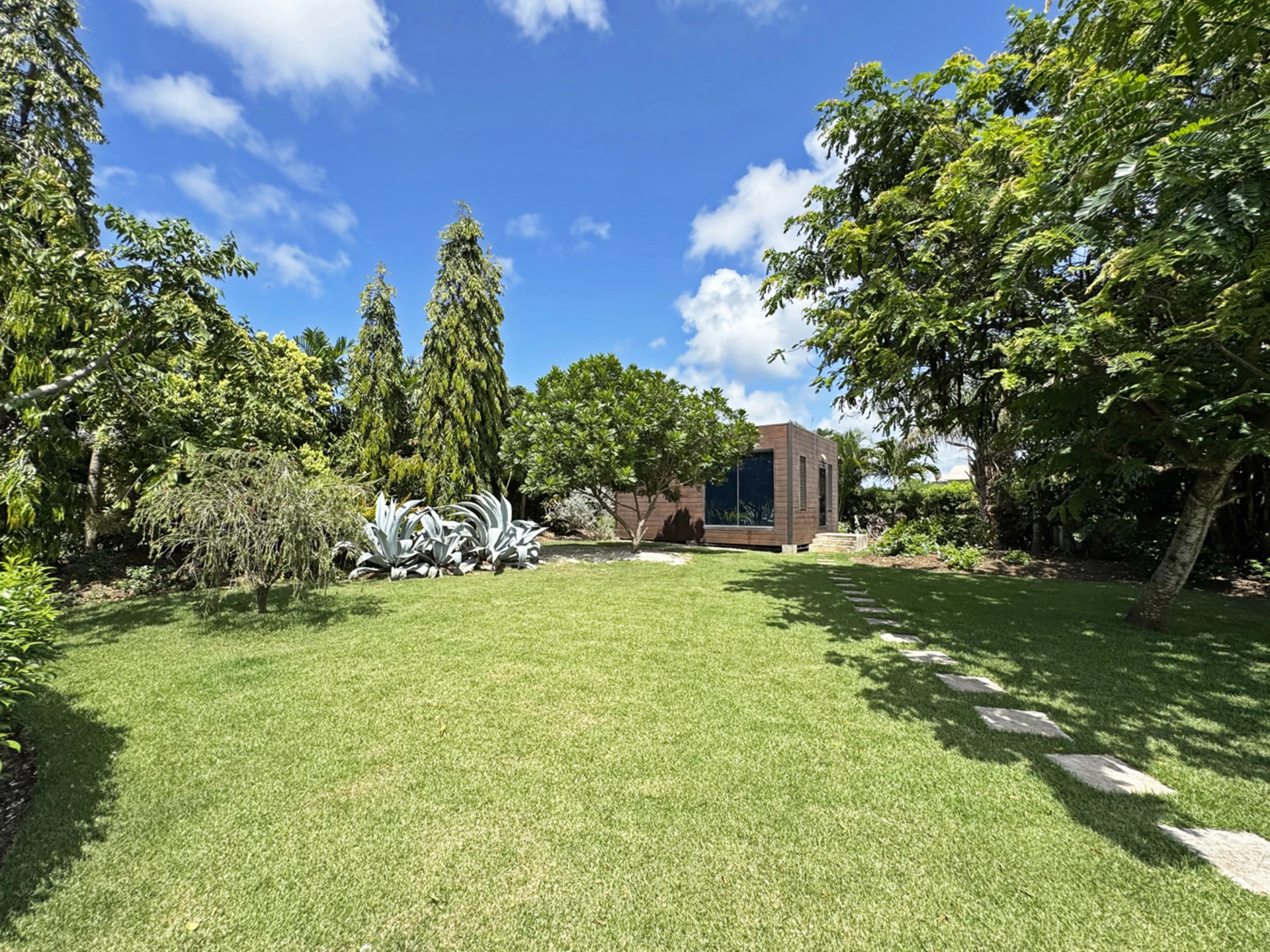 Lush, landscaped gardens