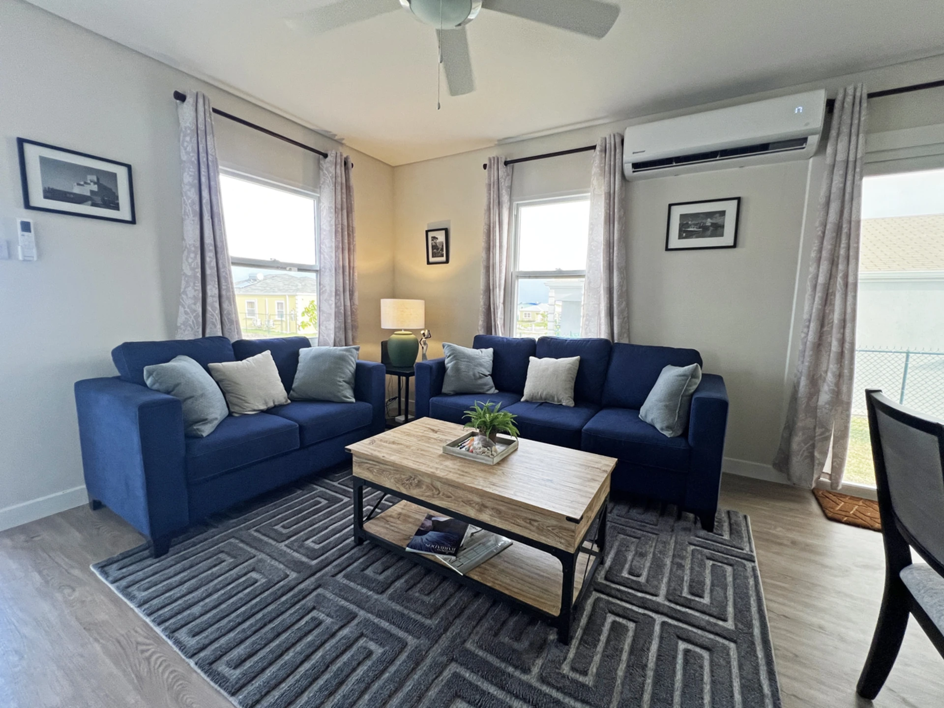 Living Spaces have A/C and Ceiling fans