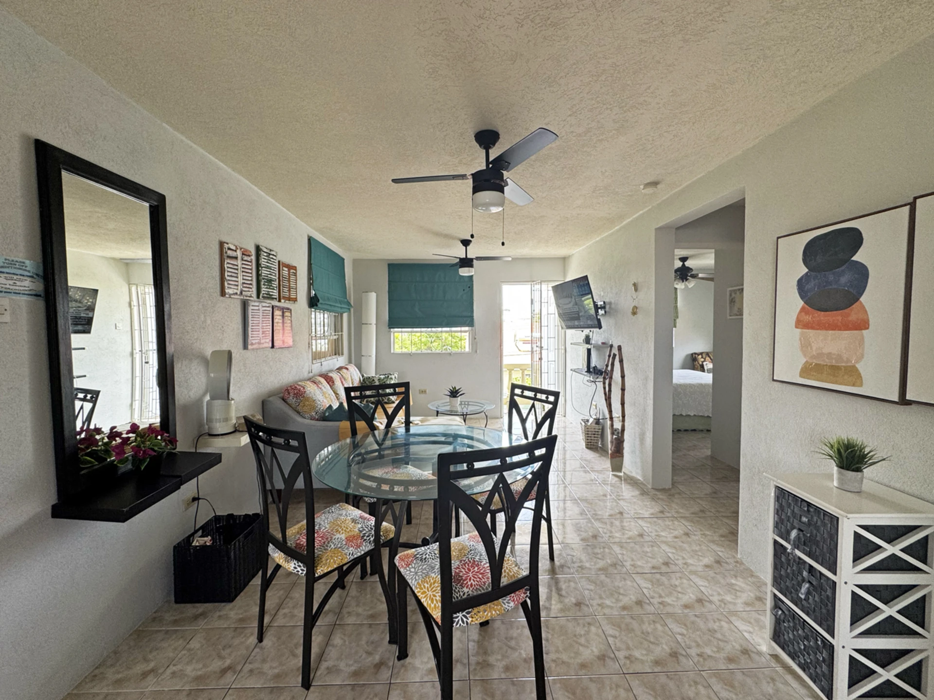 Open-plan living/dining area