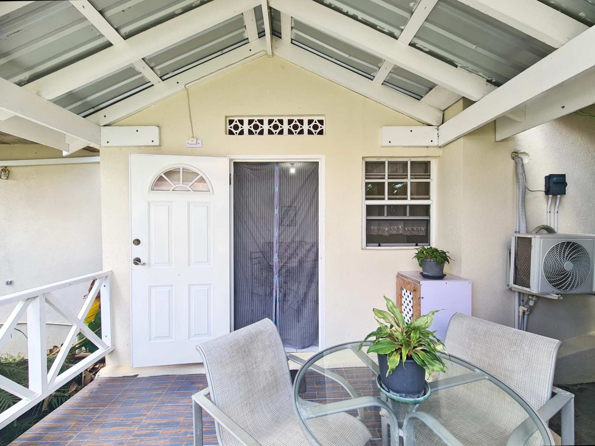 Front door and patio