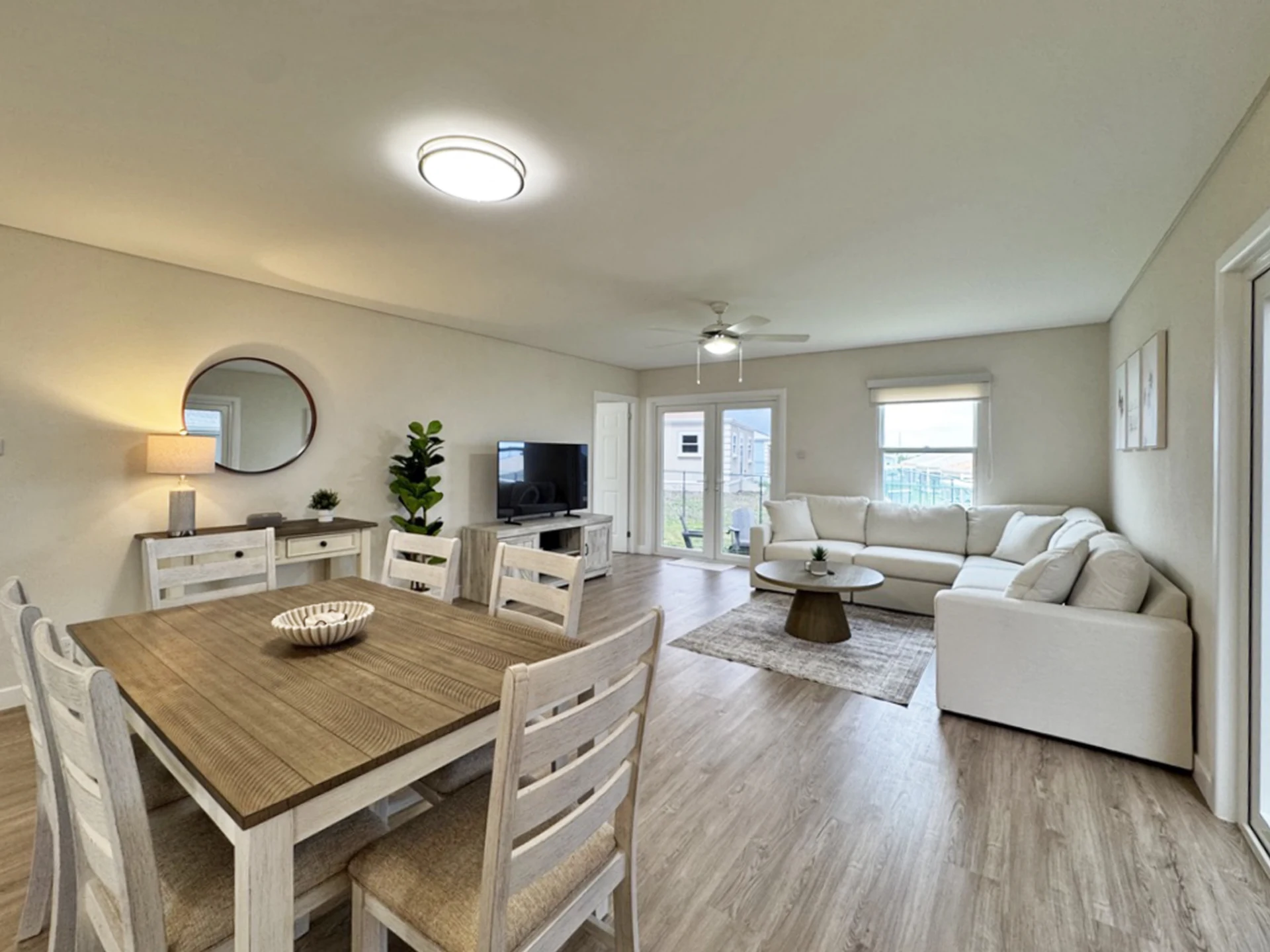 Open-plan layout
