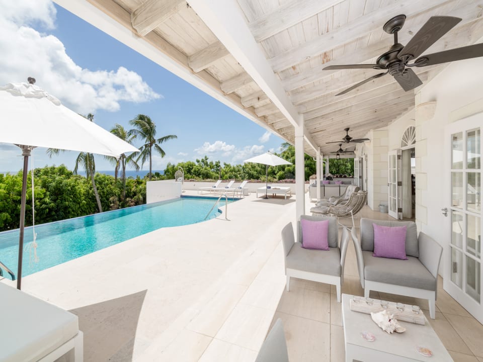 Purple Haze.  Infinity edge pool with views over the Caribbean Sea