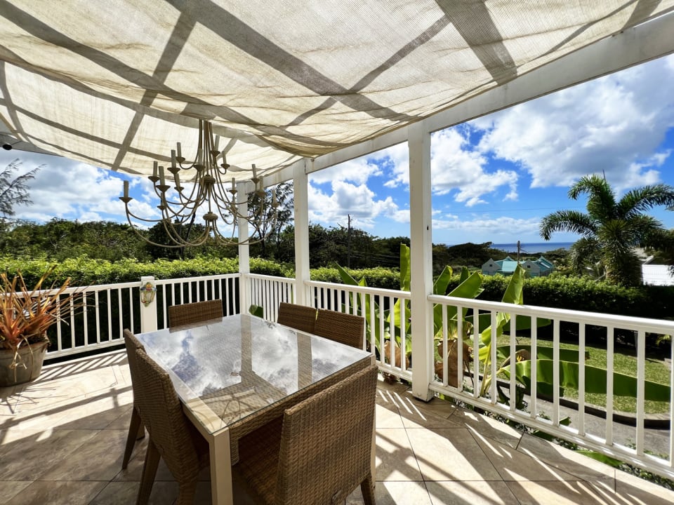 Patio overlooking the west coast