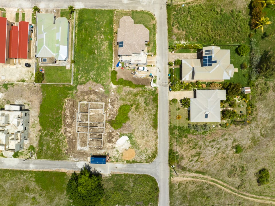 Aerial view of lot