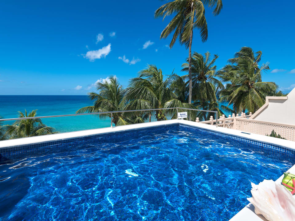 Roof deck pool with views