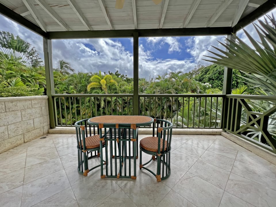 Balcony overlooking the pool