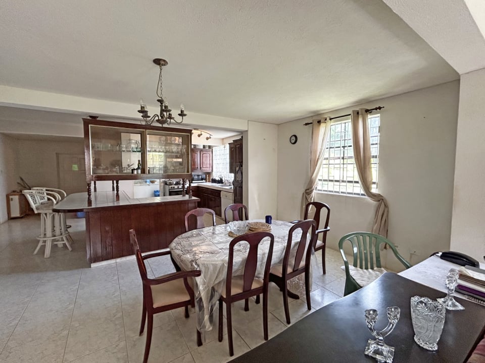 Dining and kitchen area