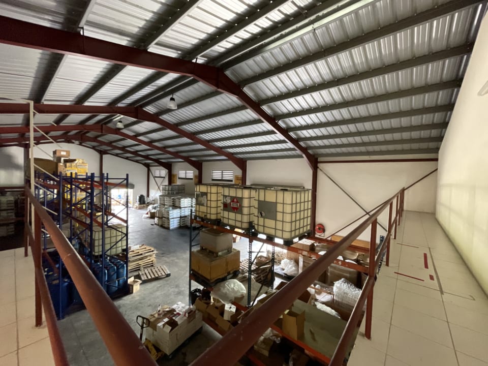 View of warehouse from upper level