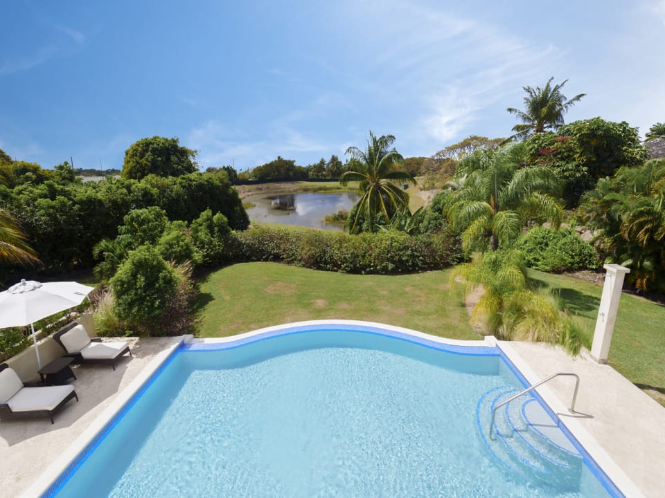 Pool and golf views