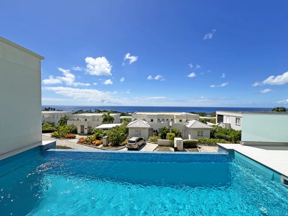 Pool with stunning sea views