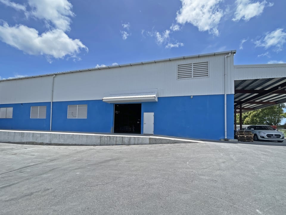 View of Rental space loading Bay and parking area