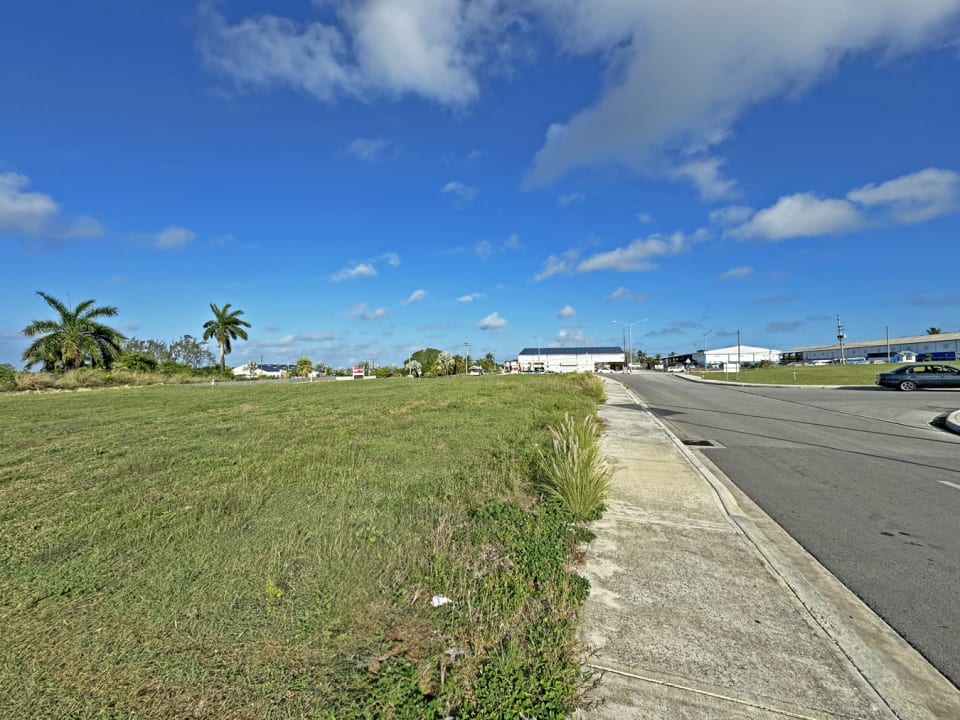 View of lot facing roundabout