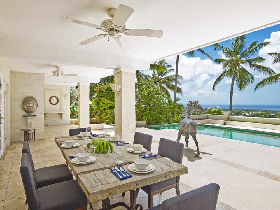 Outdoor Patio with Sea Views