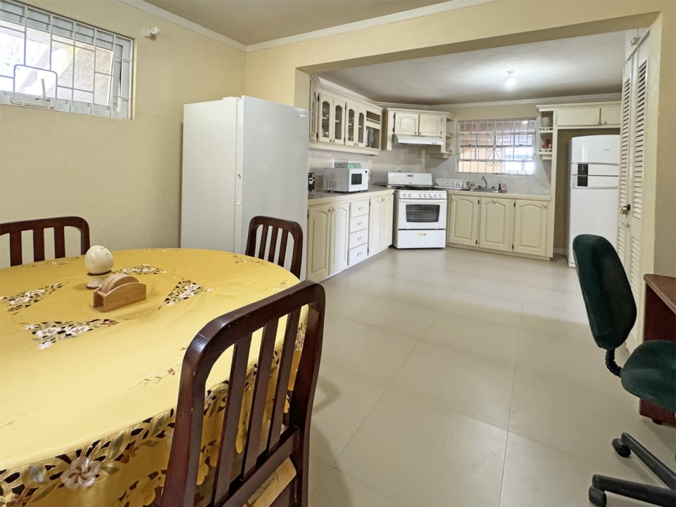 Kitchen and dining in apartment