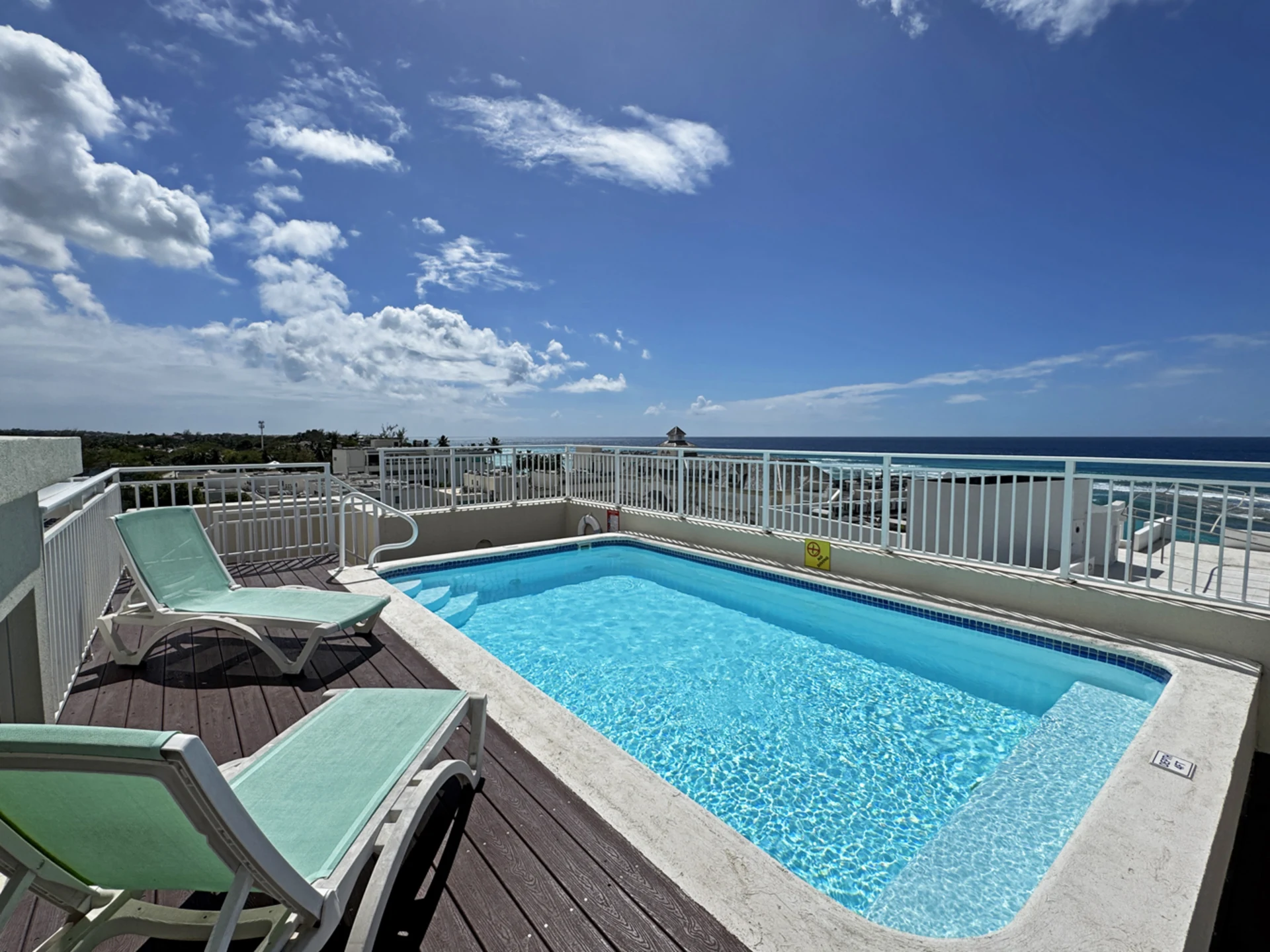 Pool on roof terrace