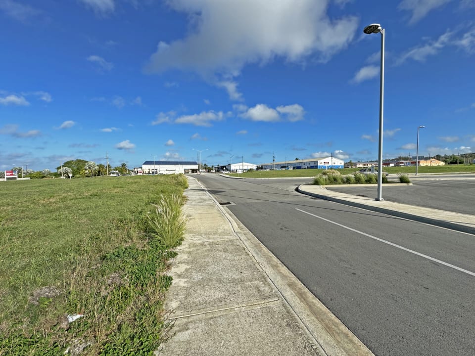 View of lot facing roundabout