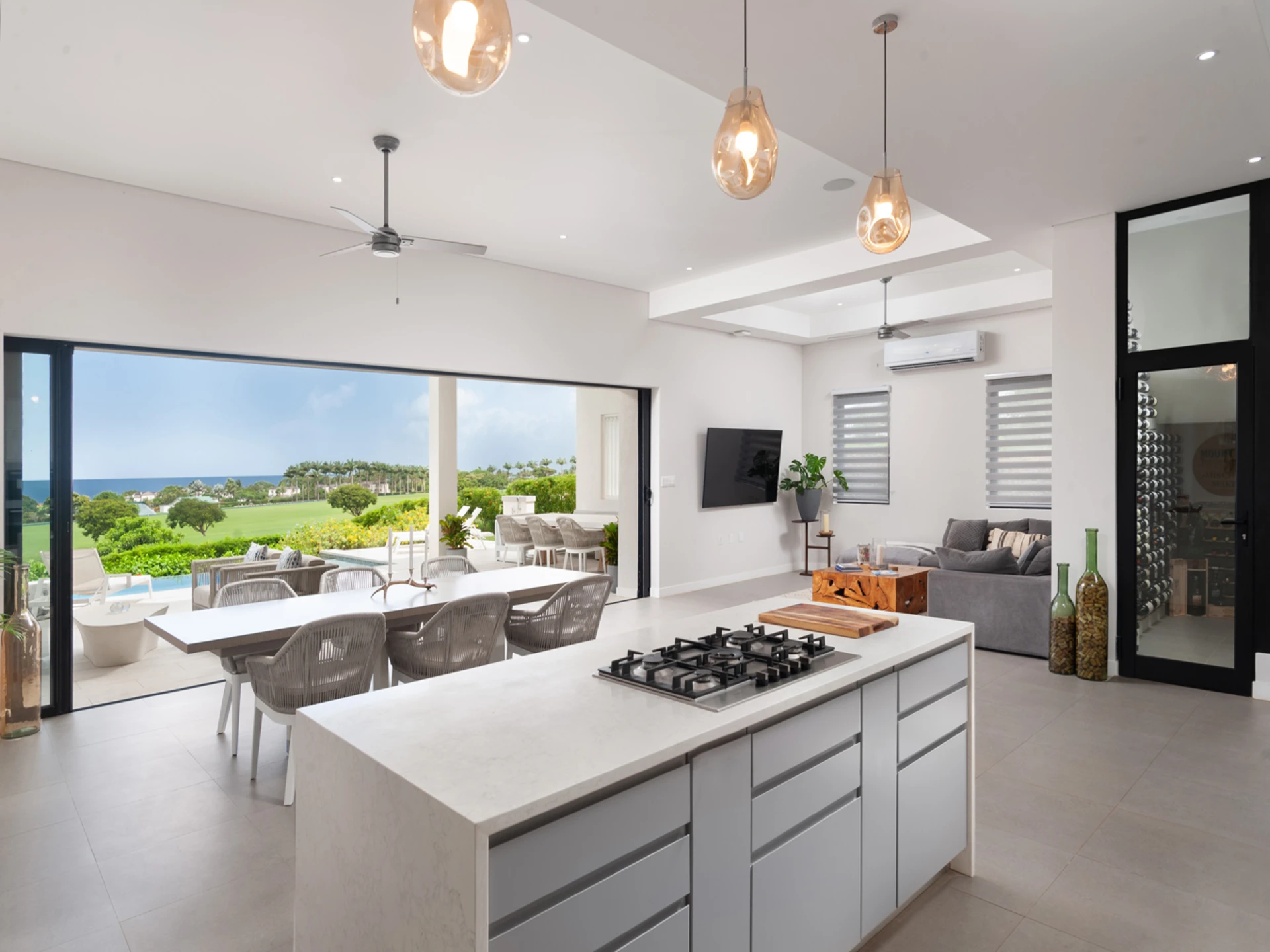 Modern and fully equipped kitchen and Wine Cellar