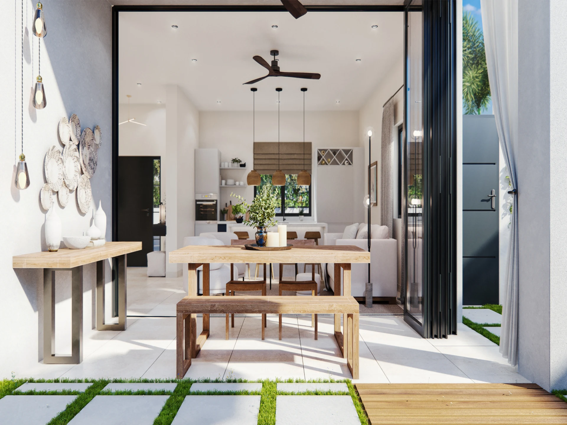 Outdoor and indoor spaces