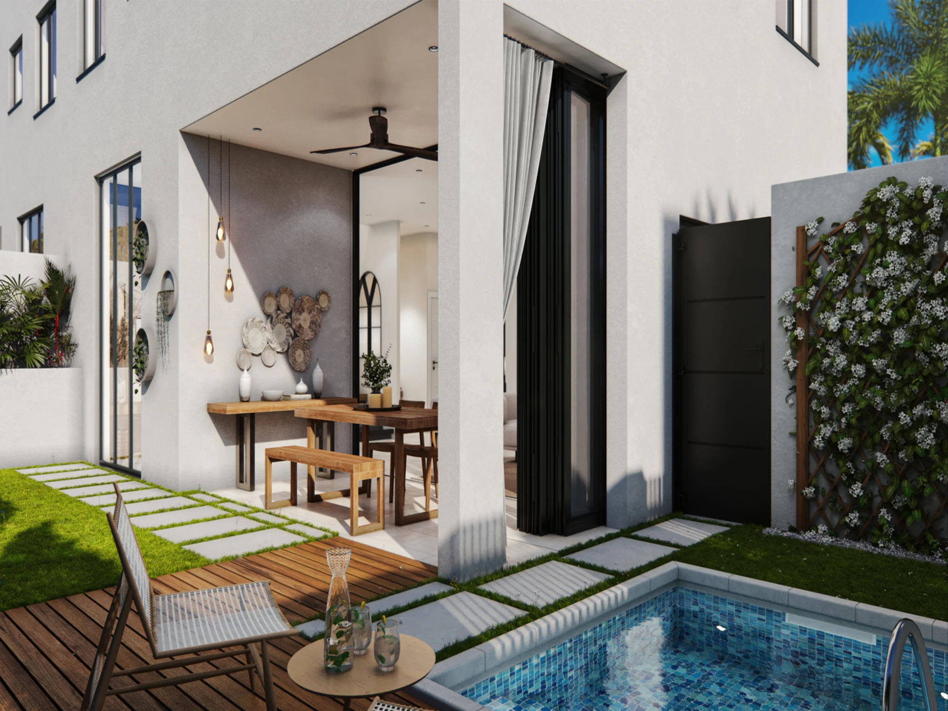 Render of the semi detached villa