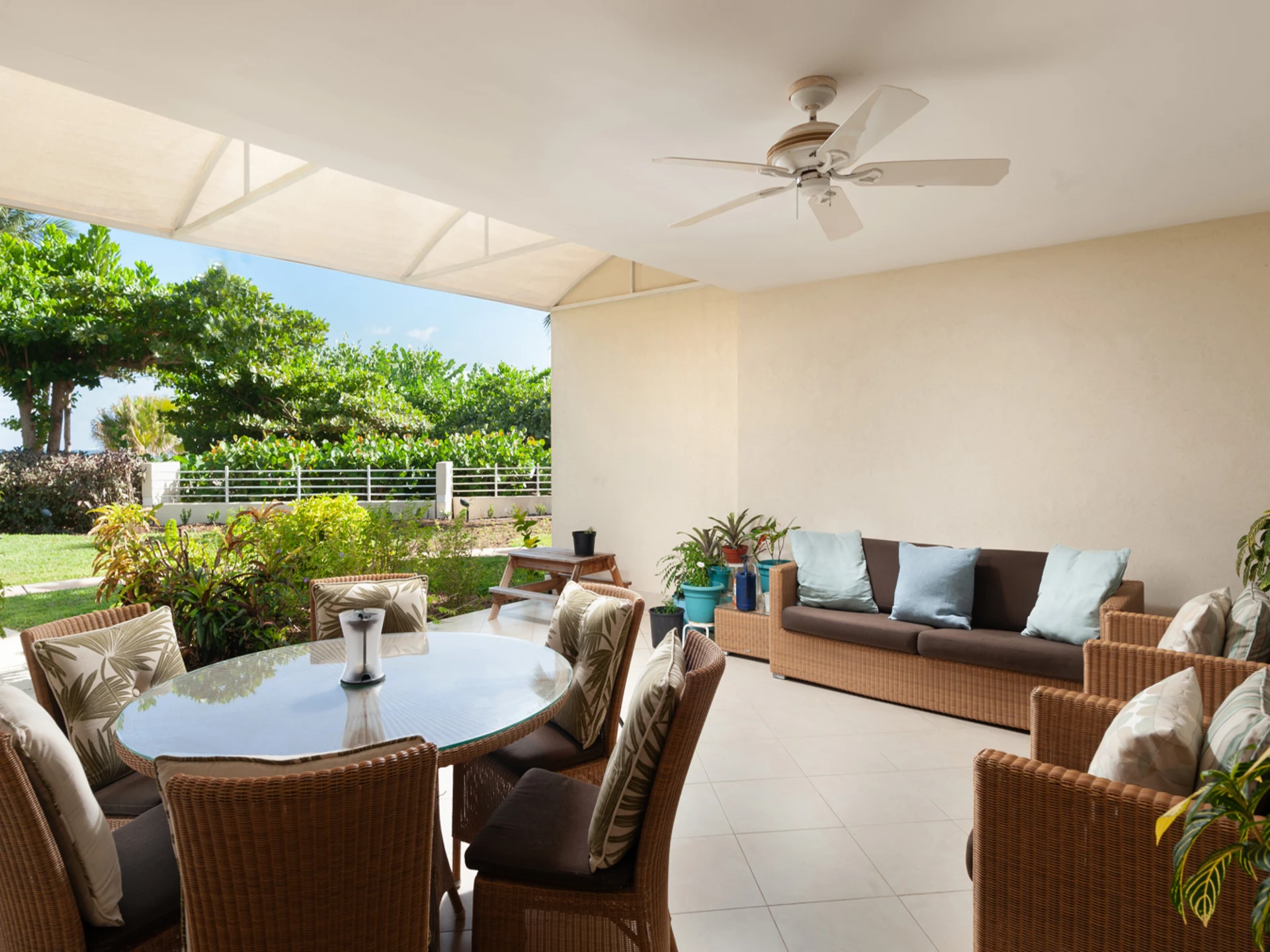 Large open plan patio terrace