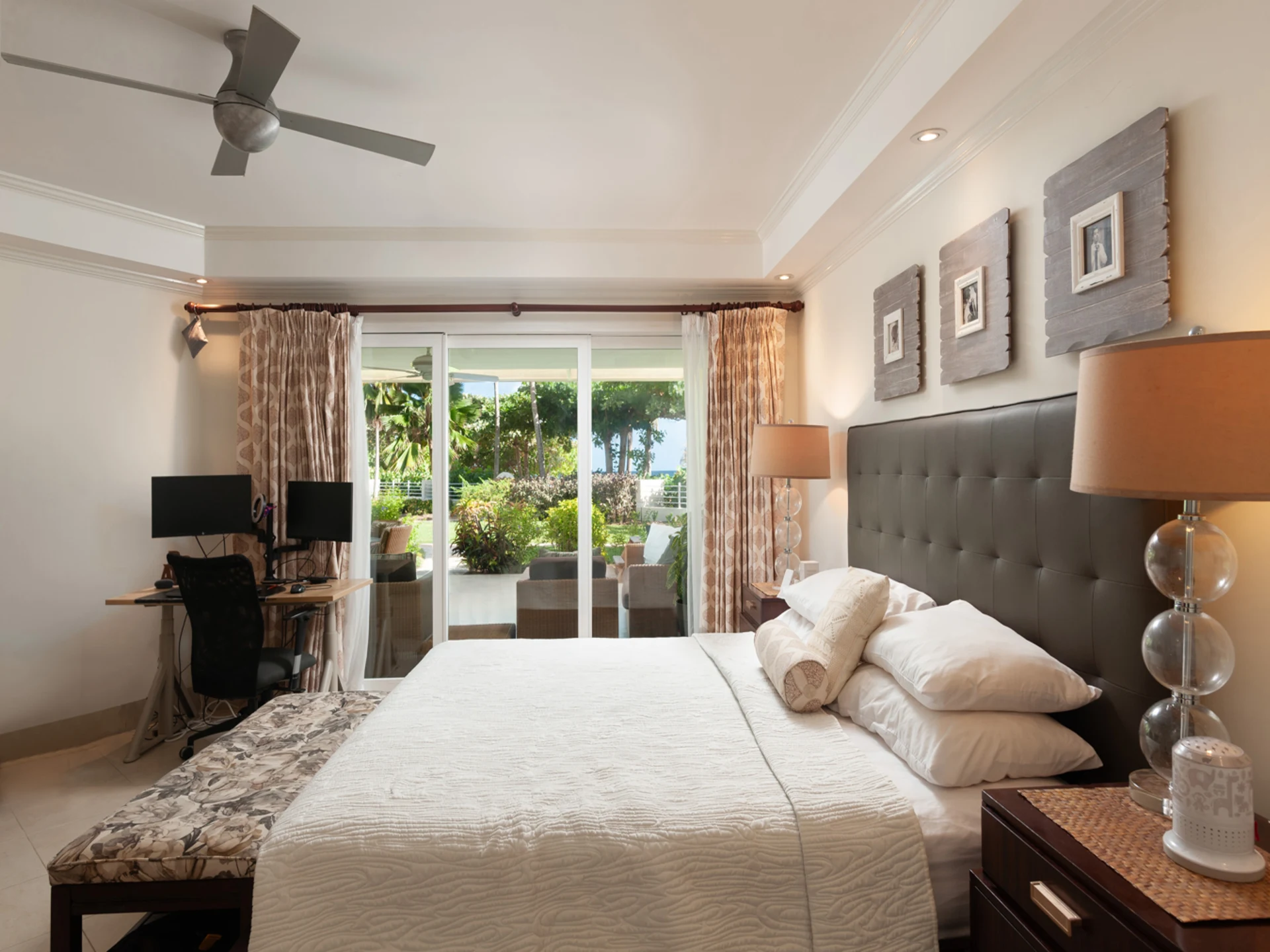 Primary bedroom suite with sea views
