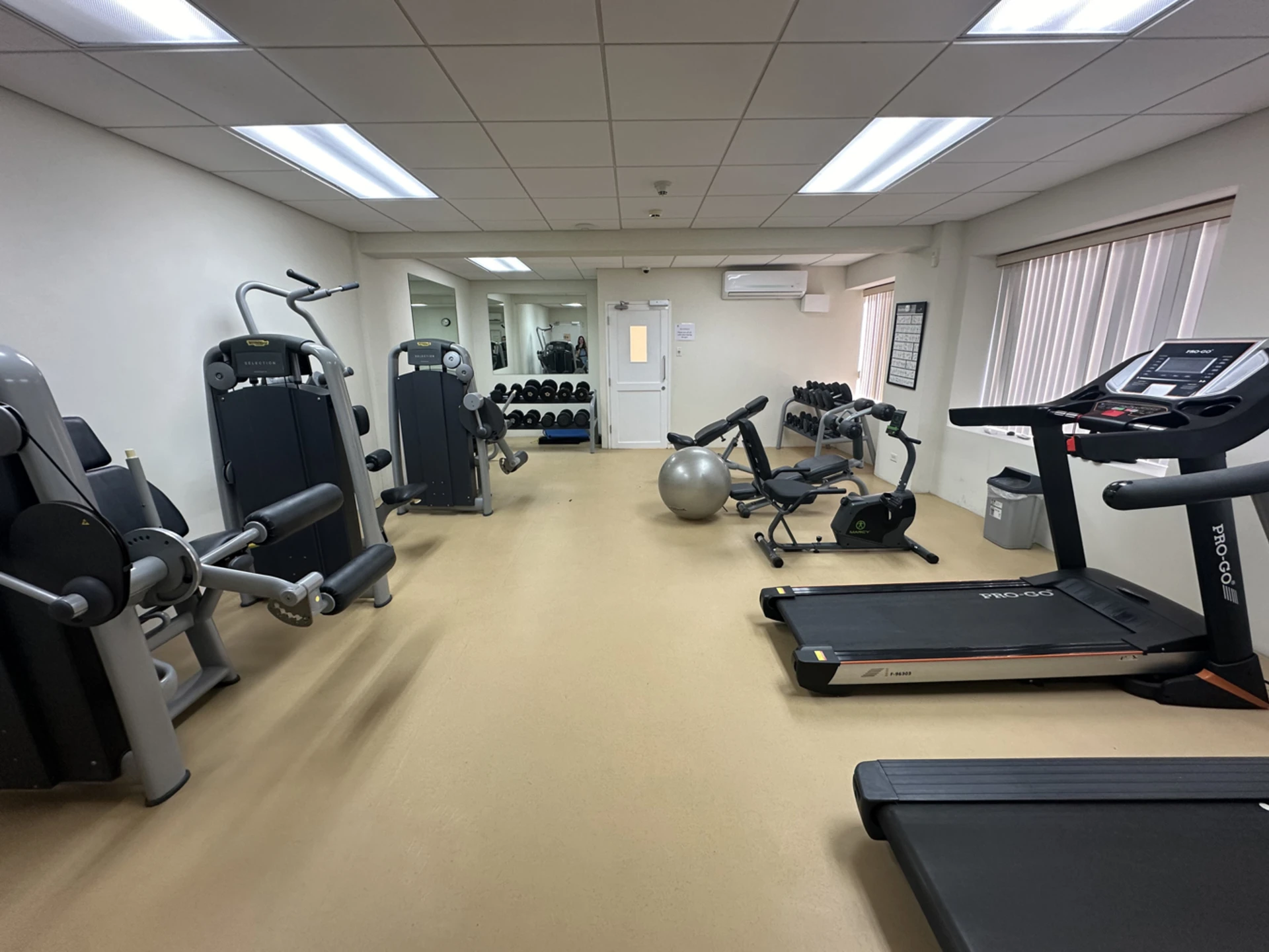 Communal gym at Palm Beach