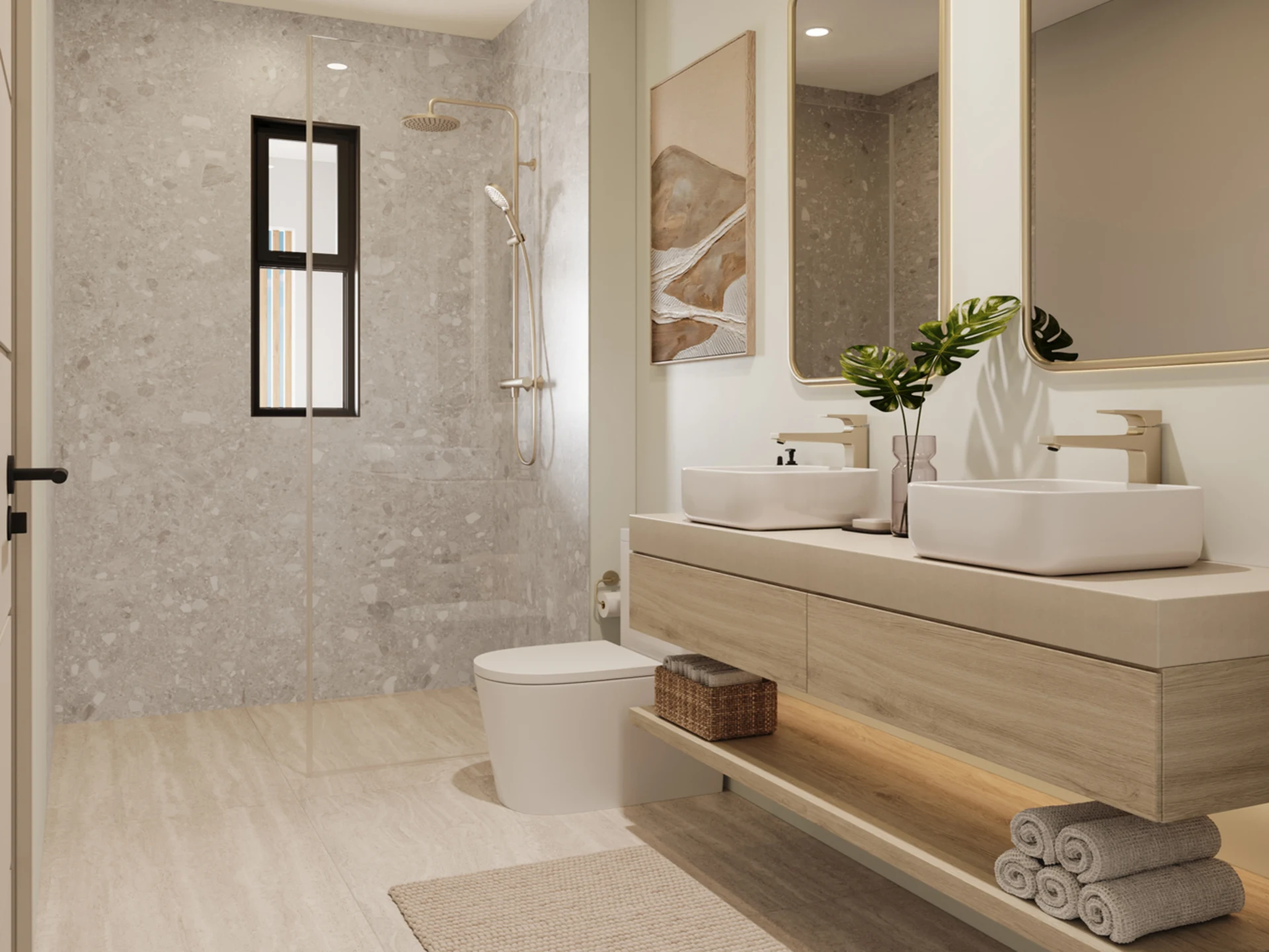En-suite primary bathroom