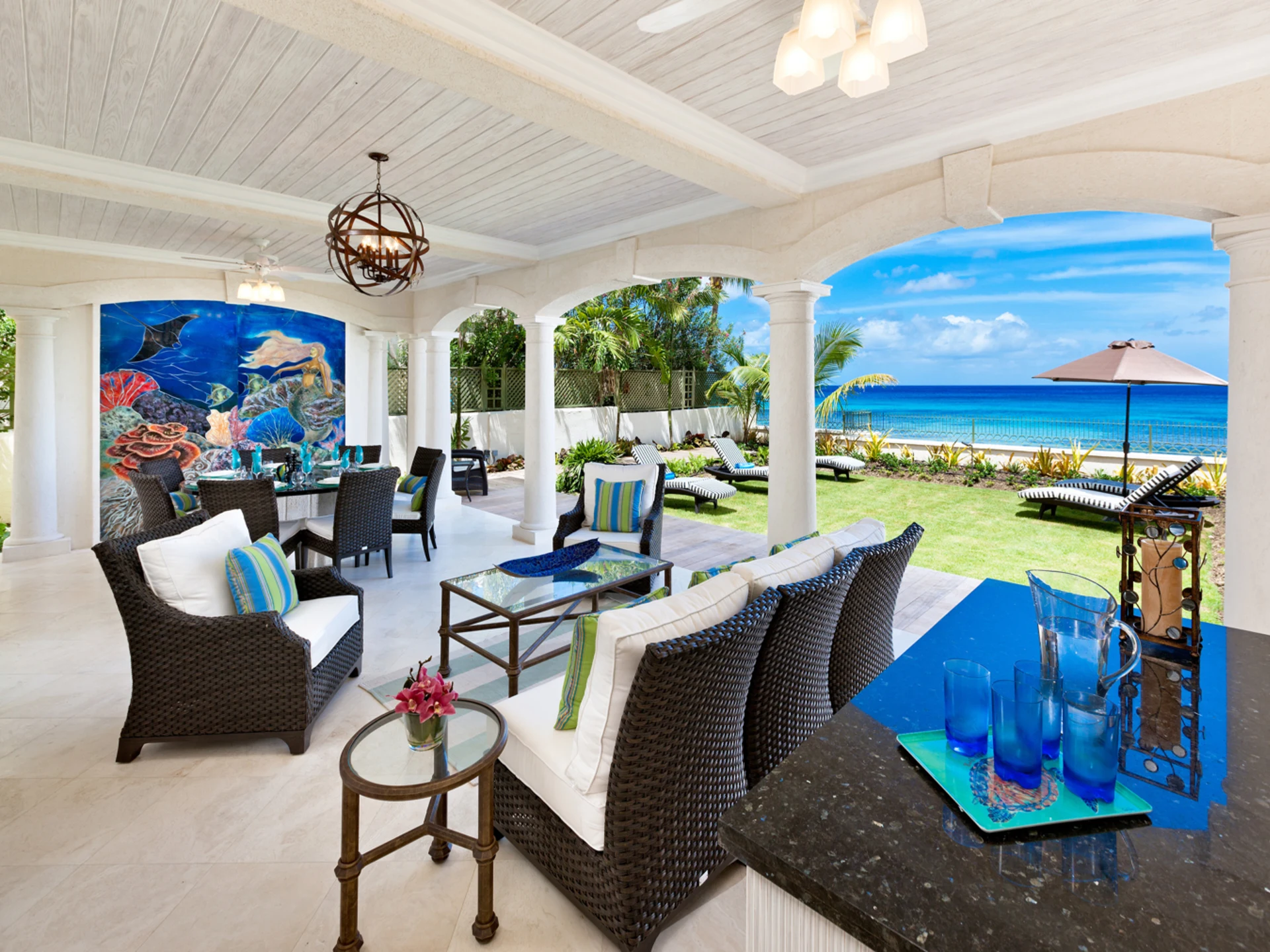 Large covered patio