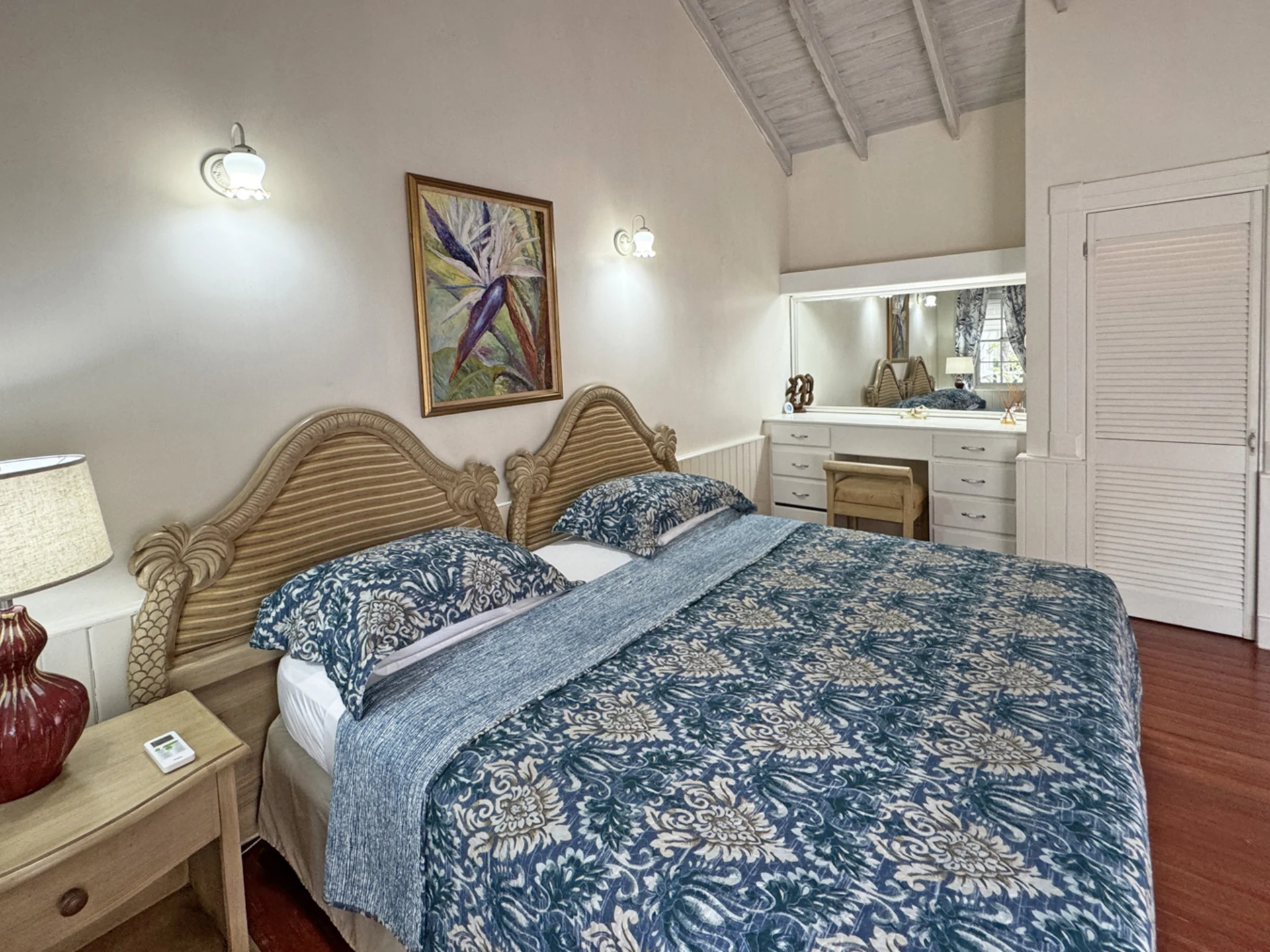 Spacious Primary bedroom opens to deck