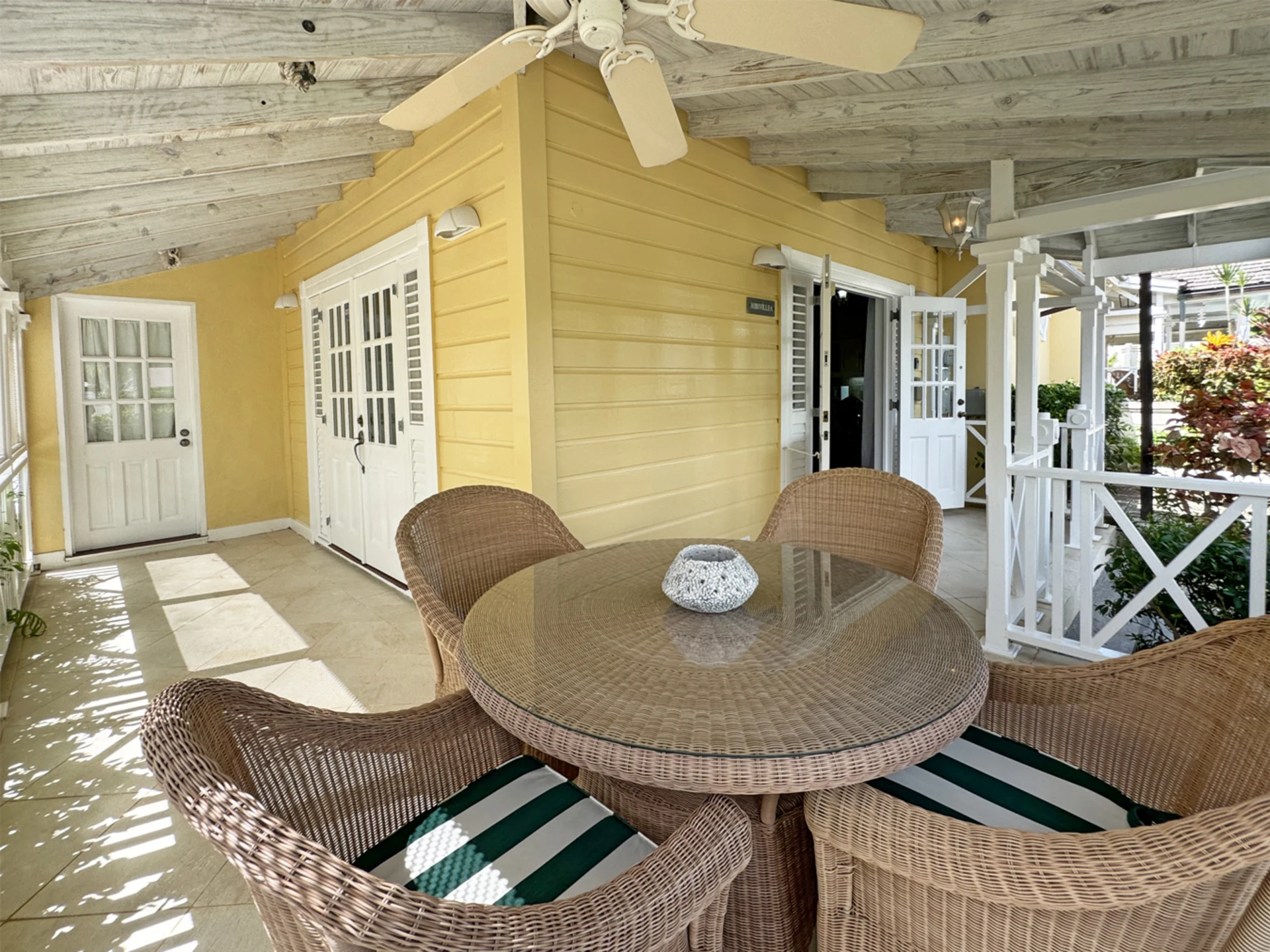 Terrace dining by entrance