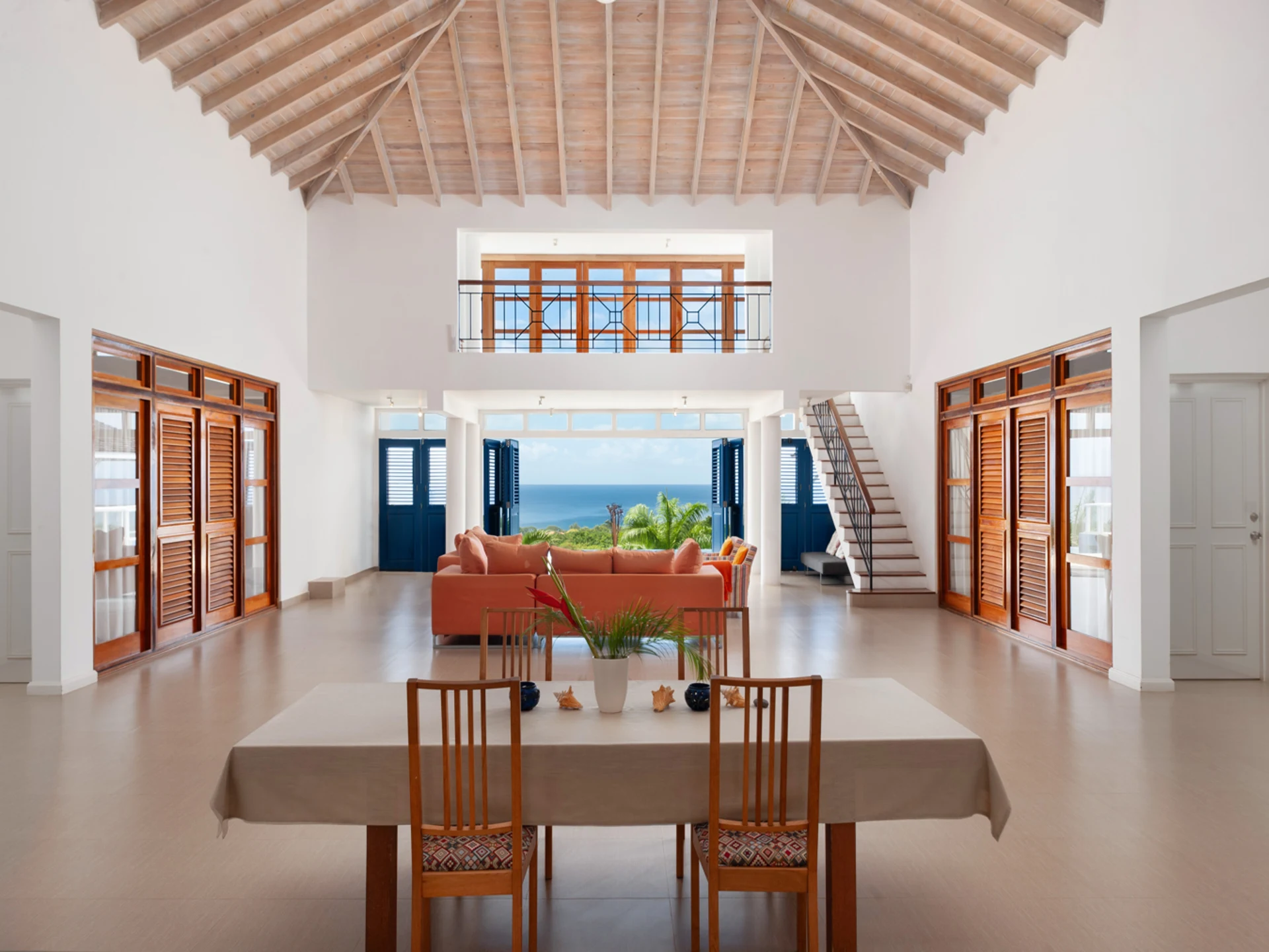 Impressive double height great room