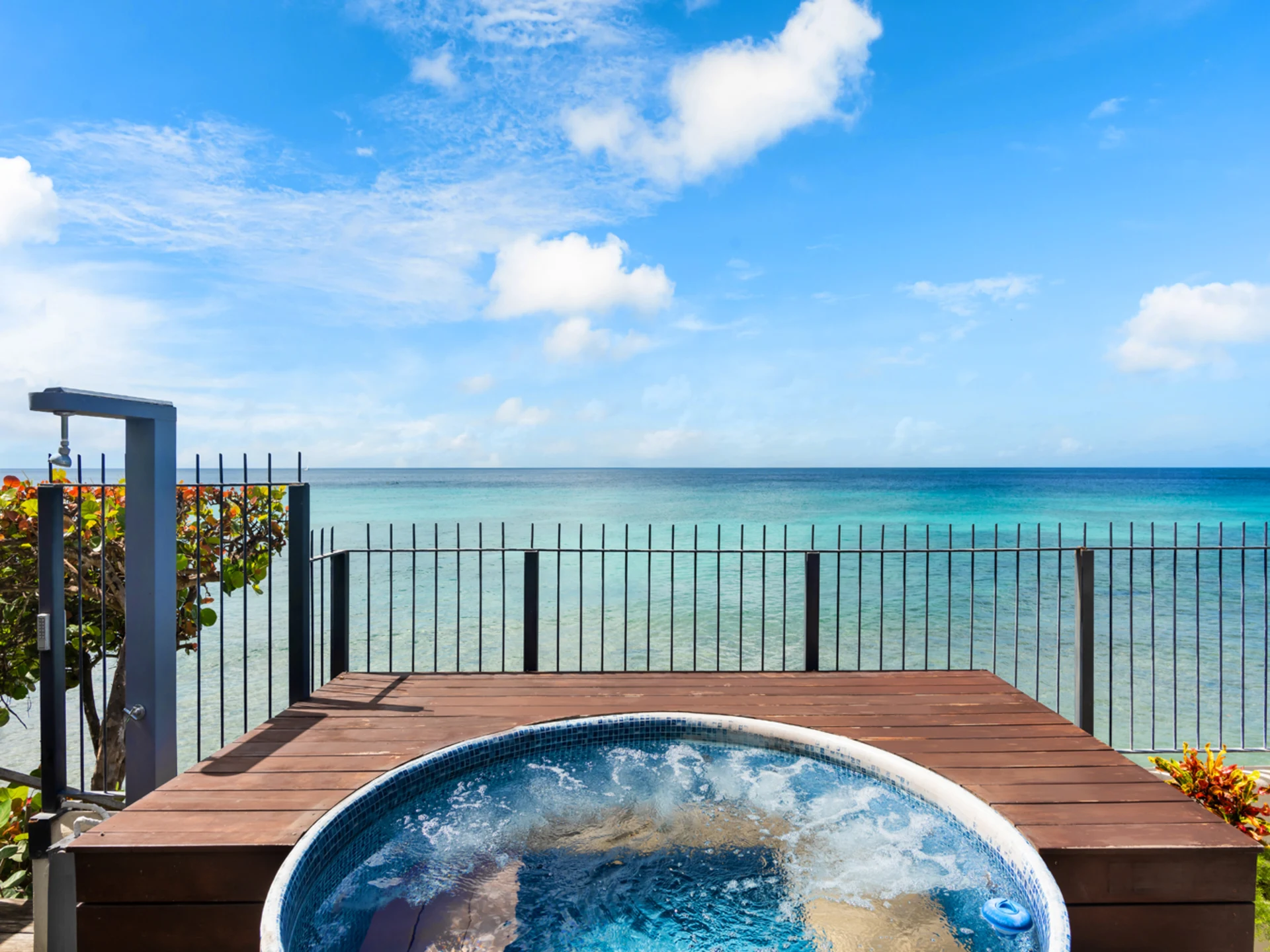 Canadian cedar plunge pool with a view