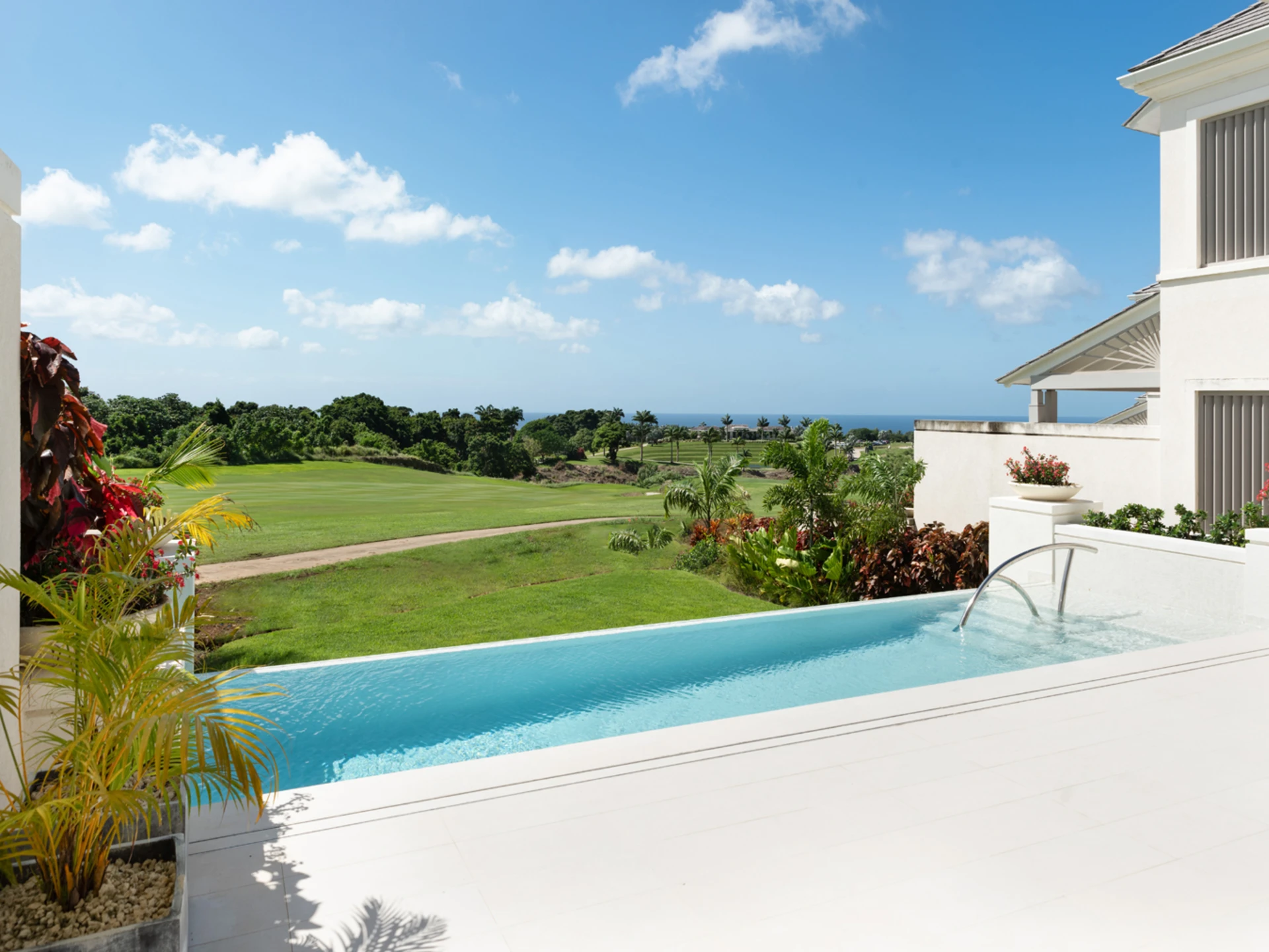 View over the 18th and the Caribbean Sea