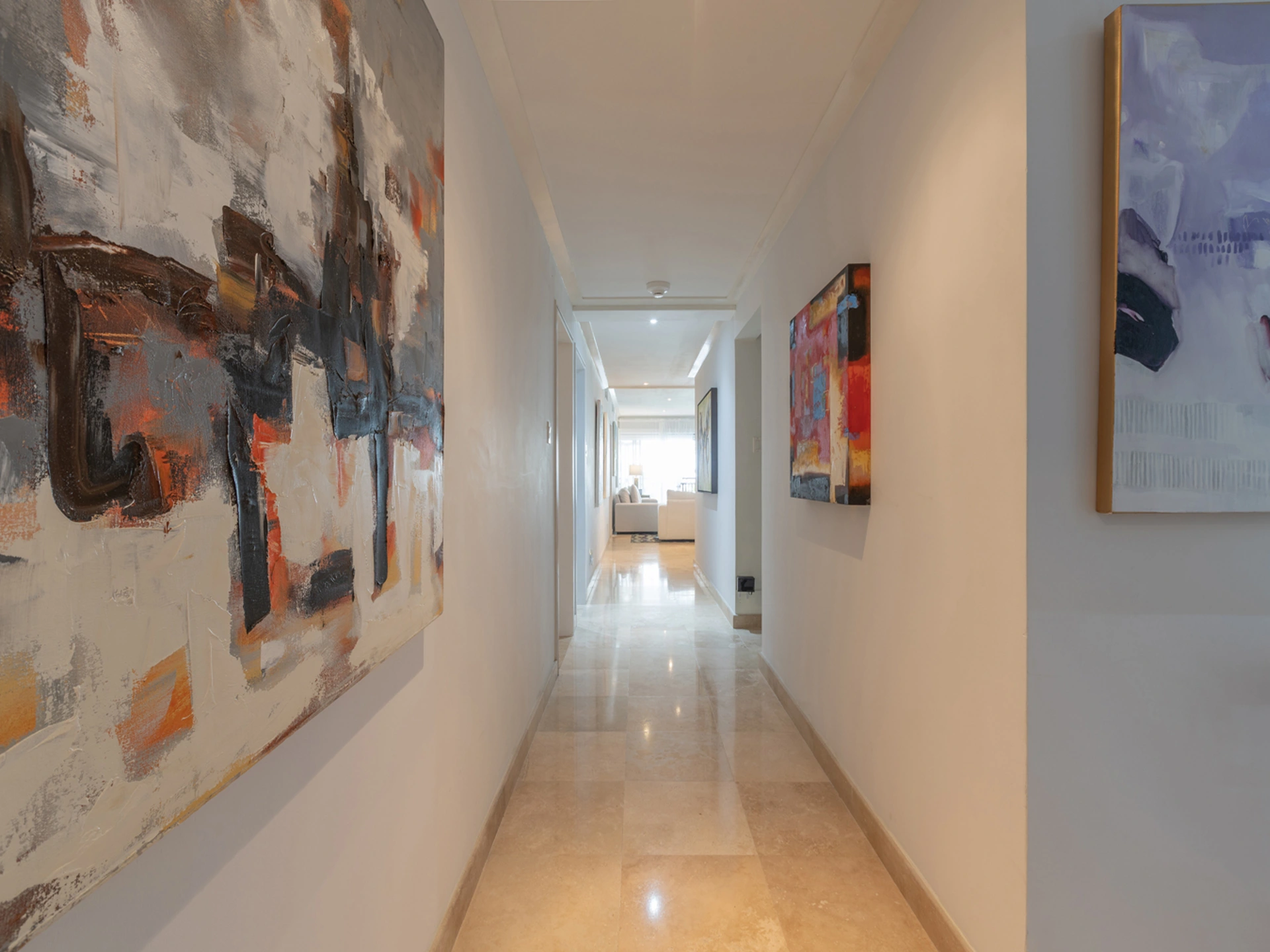 Entrance hall leading to the open plan living