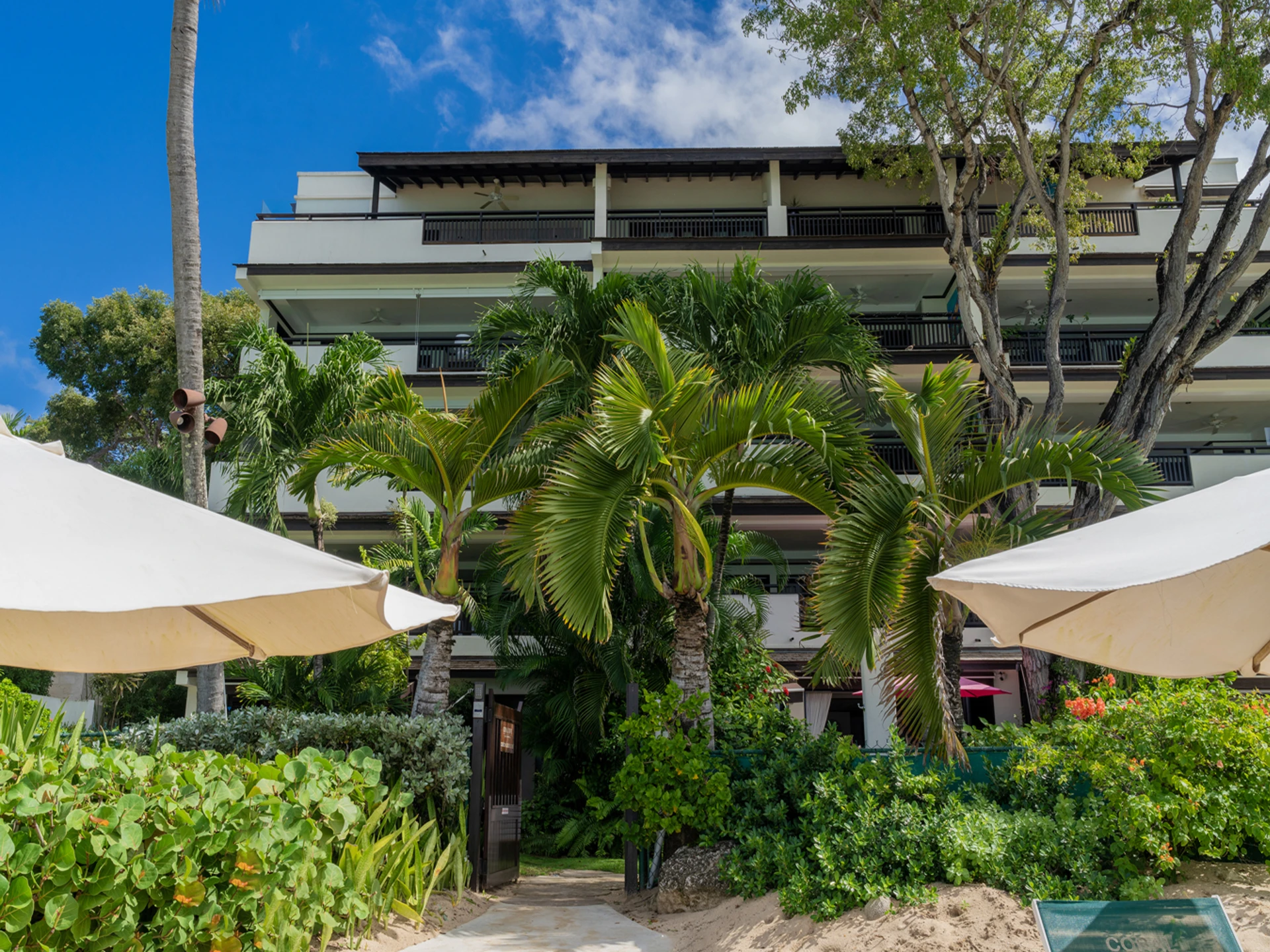 Coral Cove exterior shot from the beach