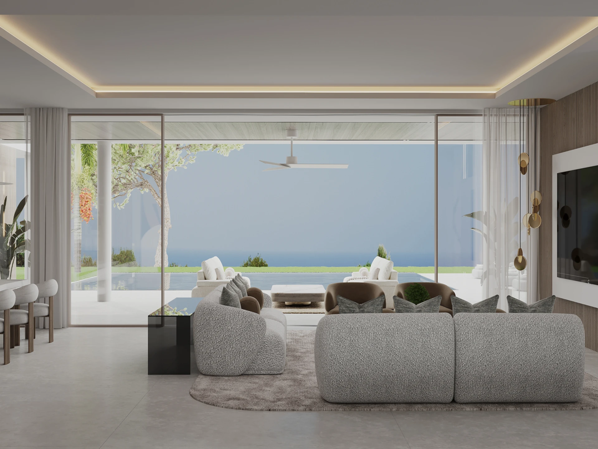 Overlooking golf and seaviews