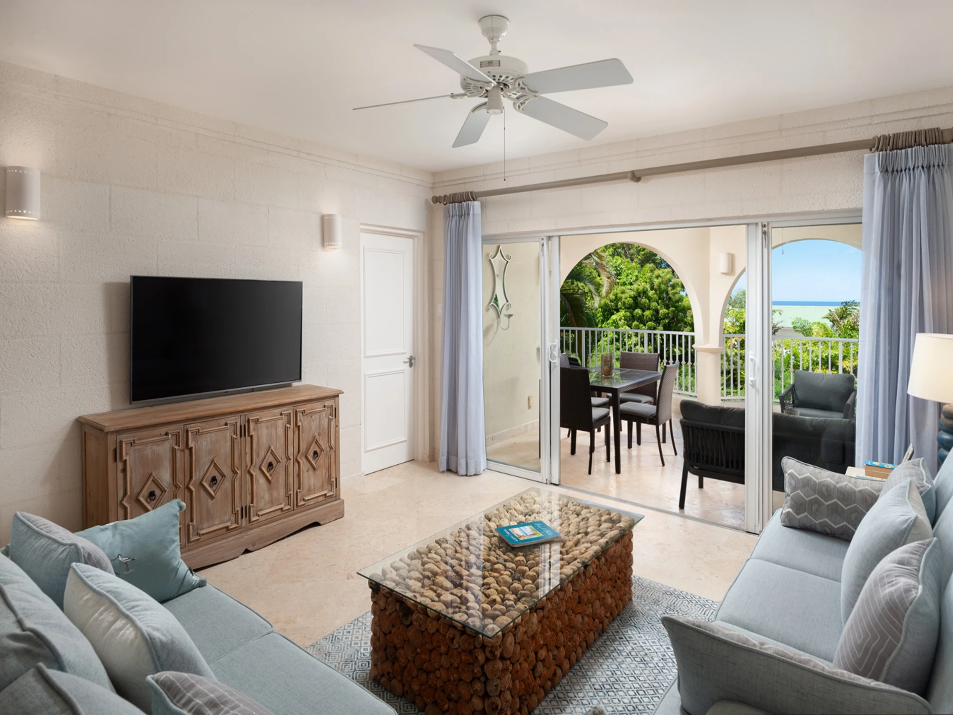 Living area leading to the patio terrace
