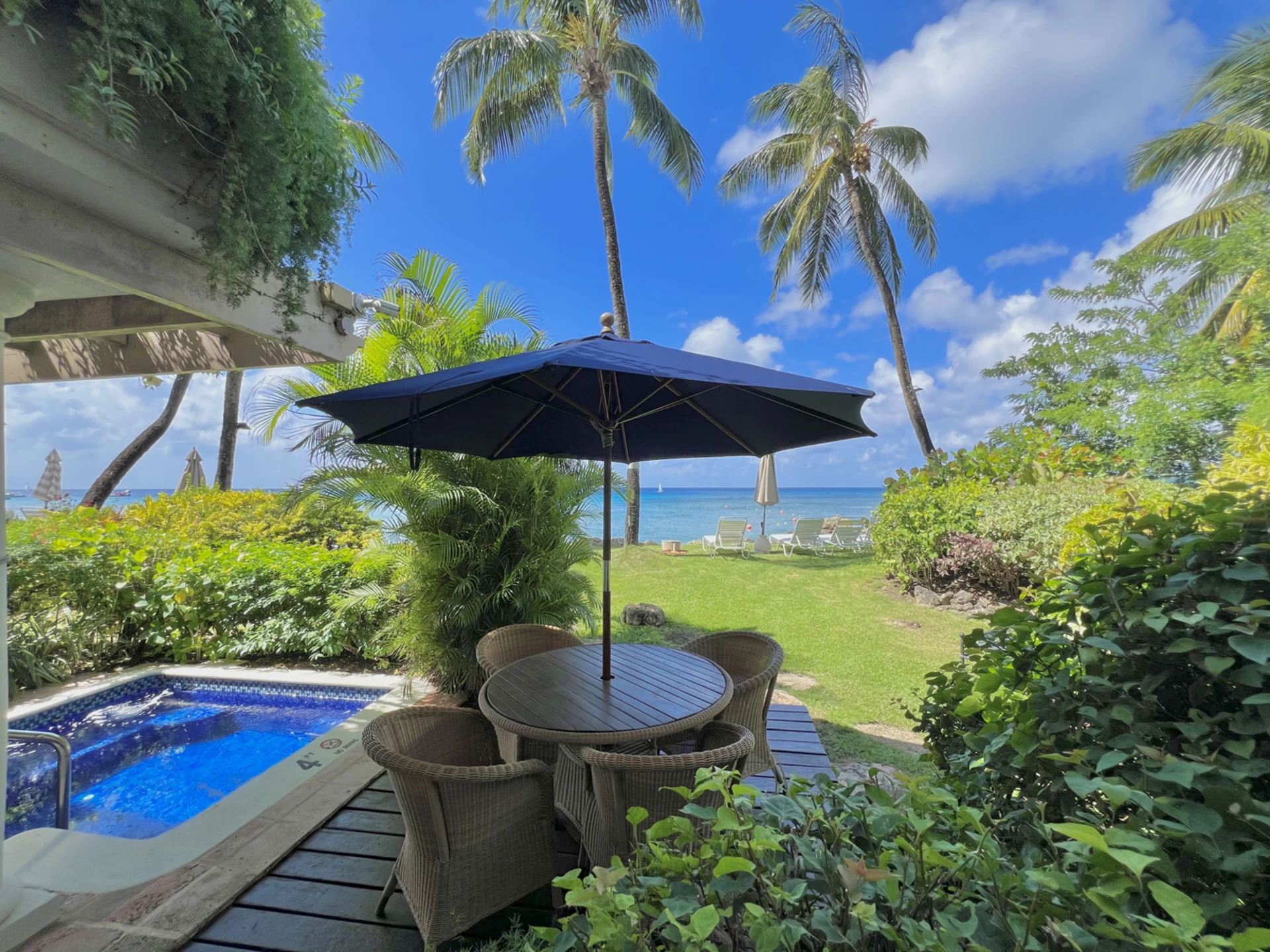 Patio with private pool