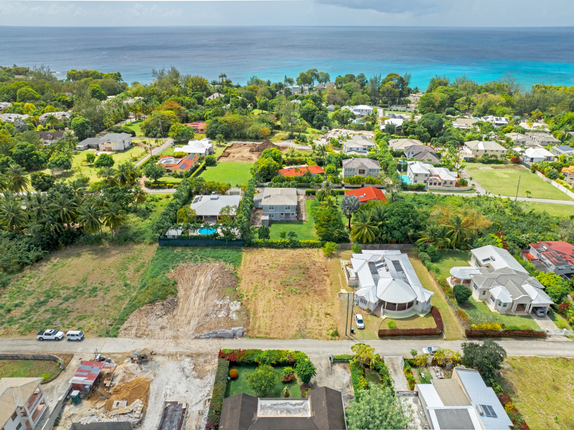 Aerial of Lot with Sea Views