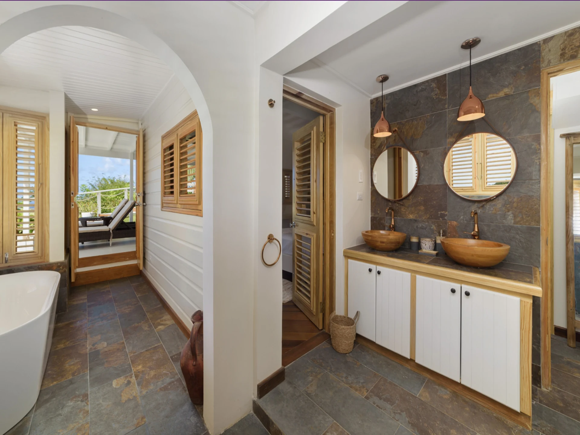 Primary Bathroom suite with double vanity