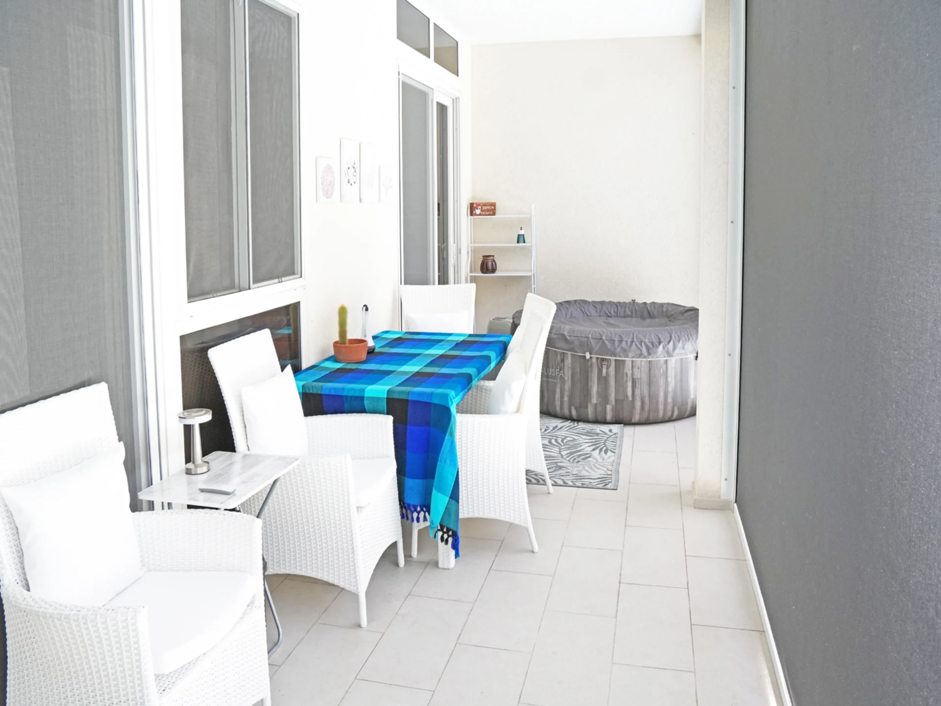 Dining Terrace with retractable UV blinds