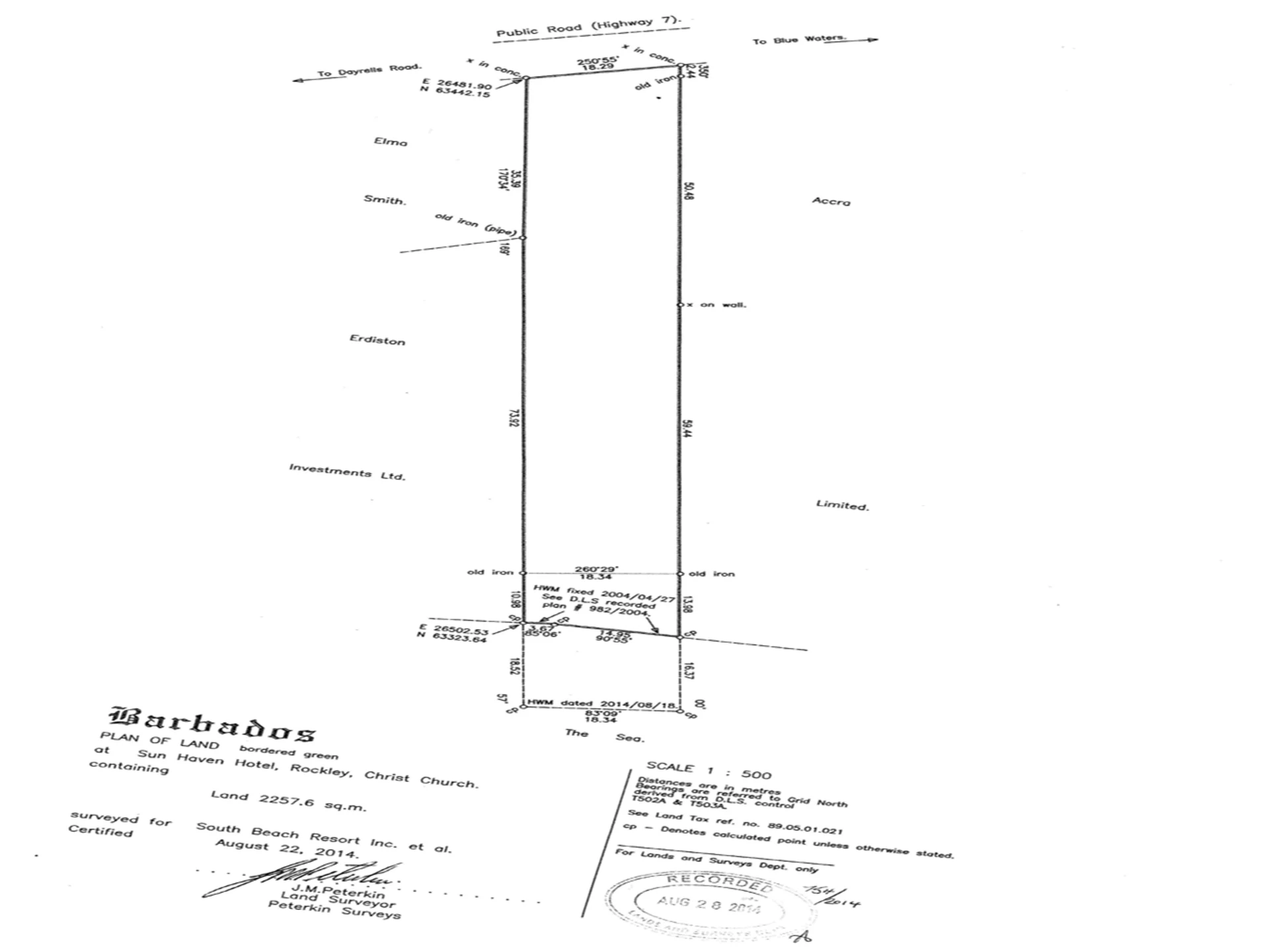 Plot plan of site