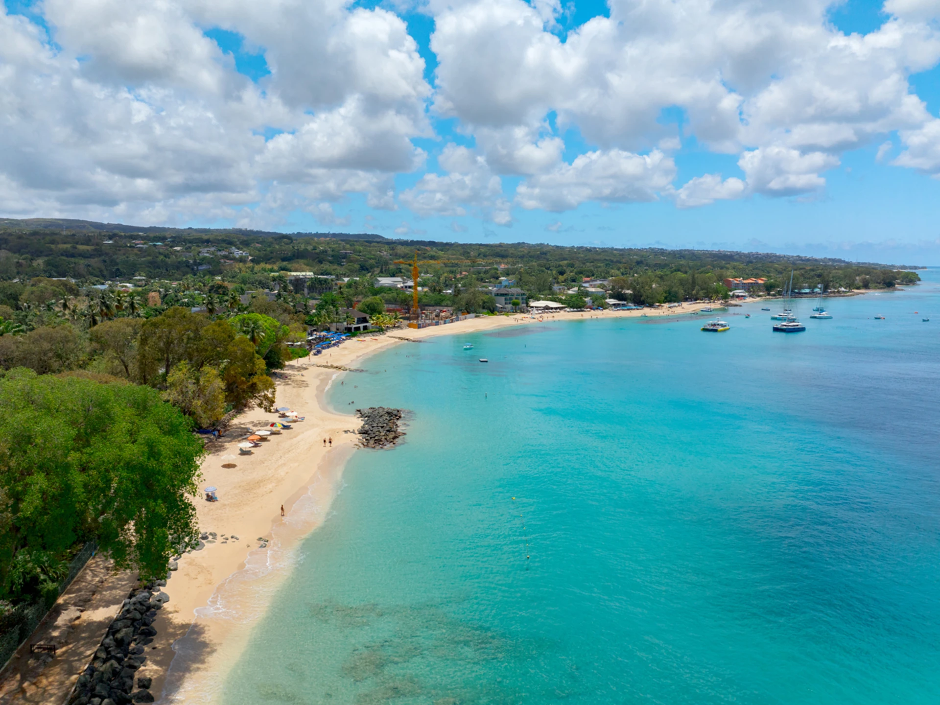 Aerial Views of the Beautiful Beach