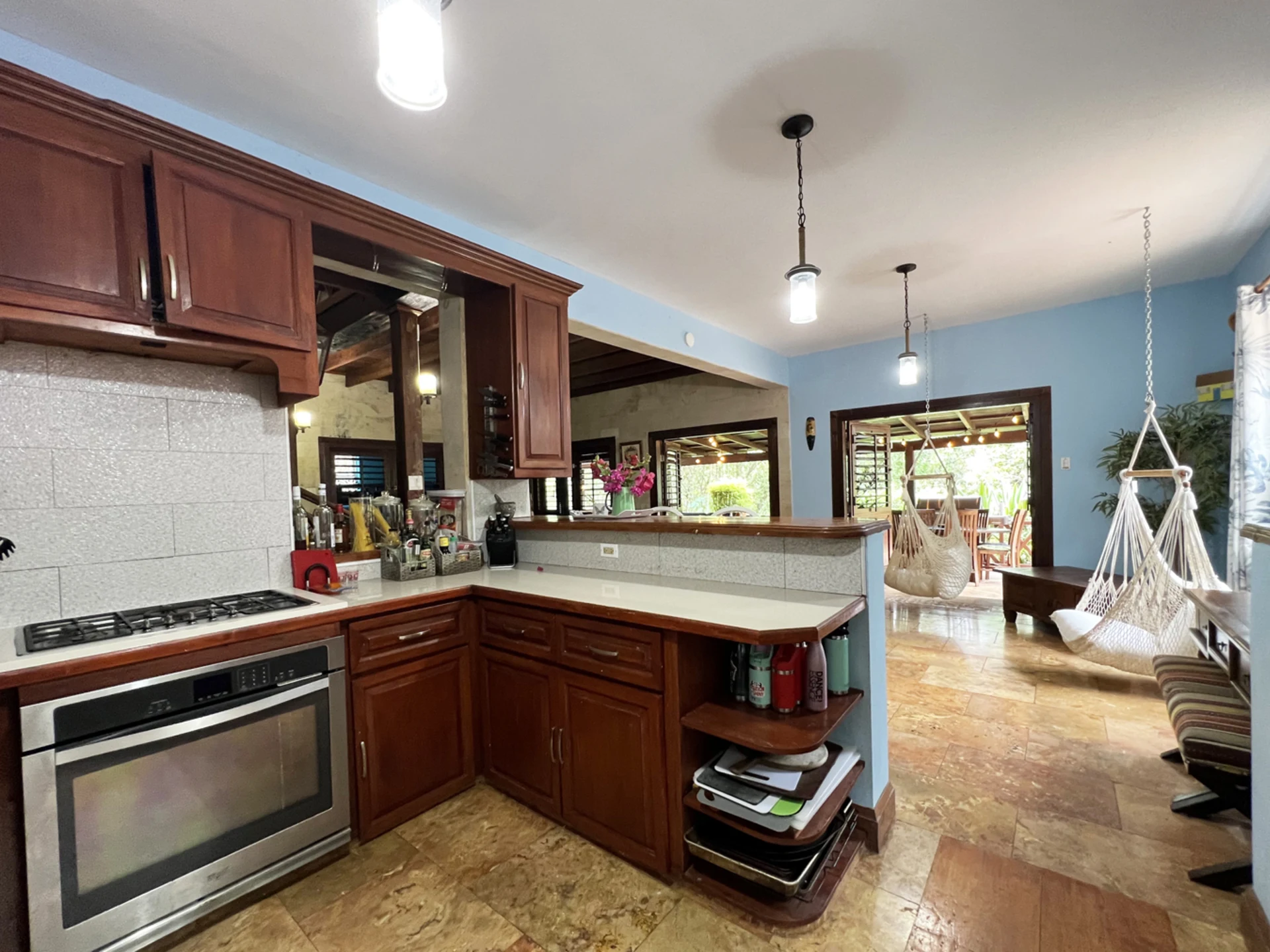 Freshly painted kitchen