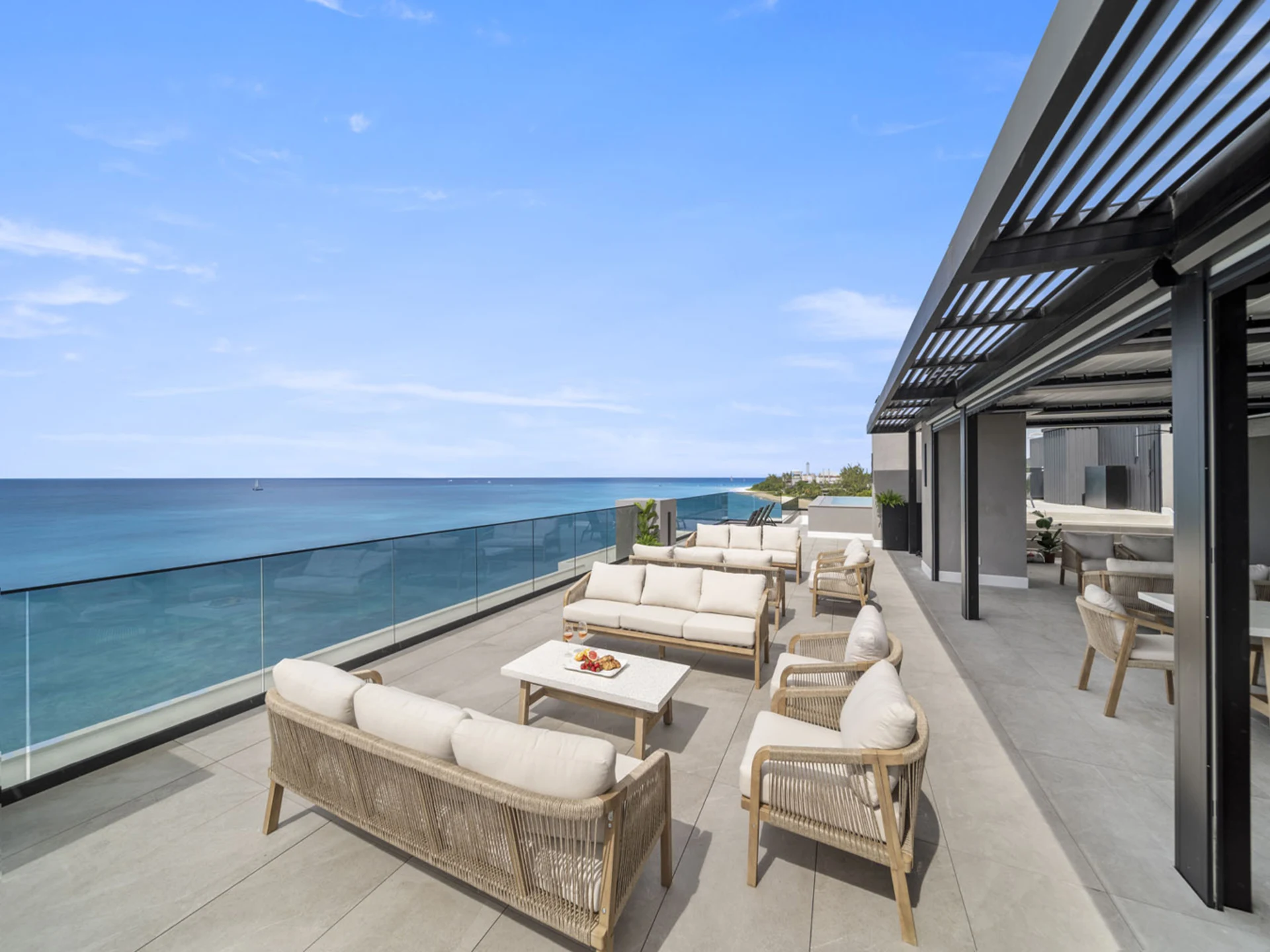 Rooftop Lounge Area with Uninterrupted Sea Views