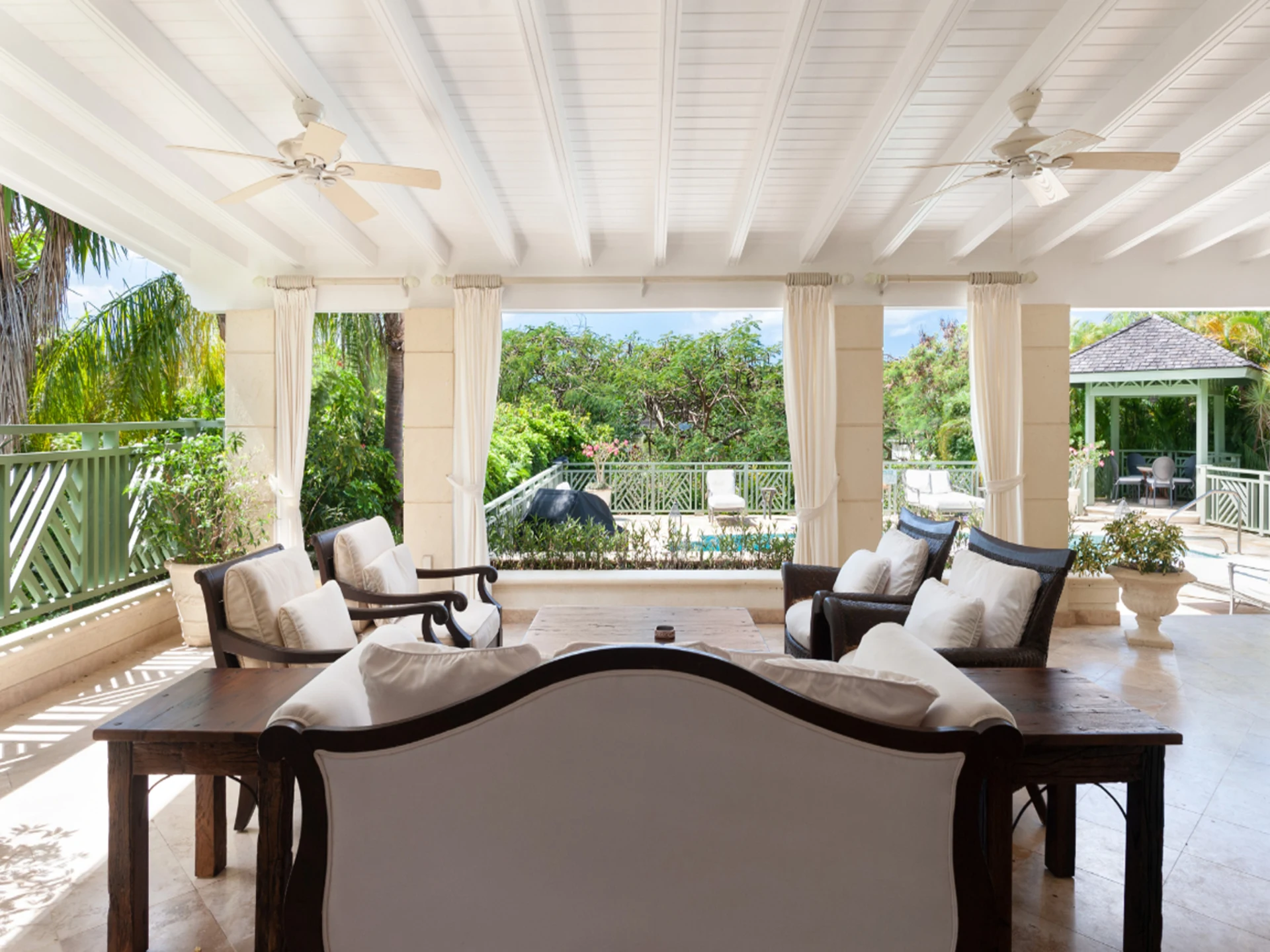 The spacious living and entertainment area