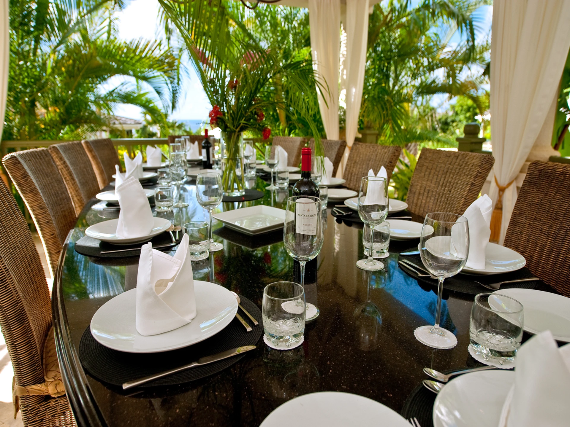 Al fresco dining area