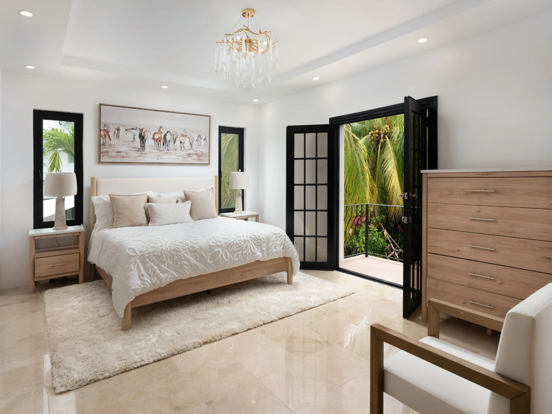 Spacious primary bedroom