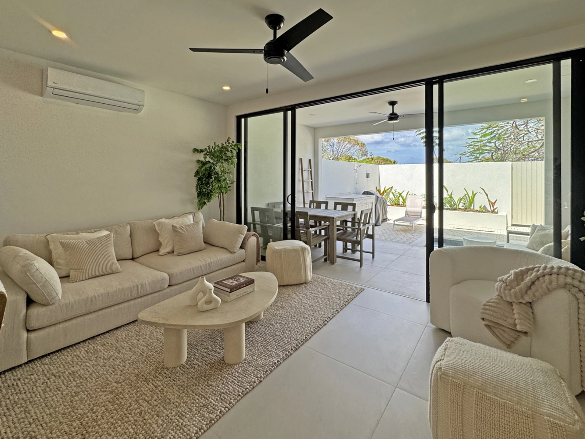 Living area flows onto patio